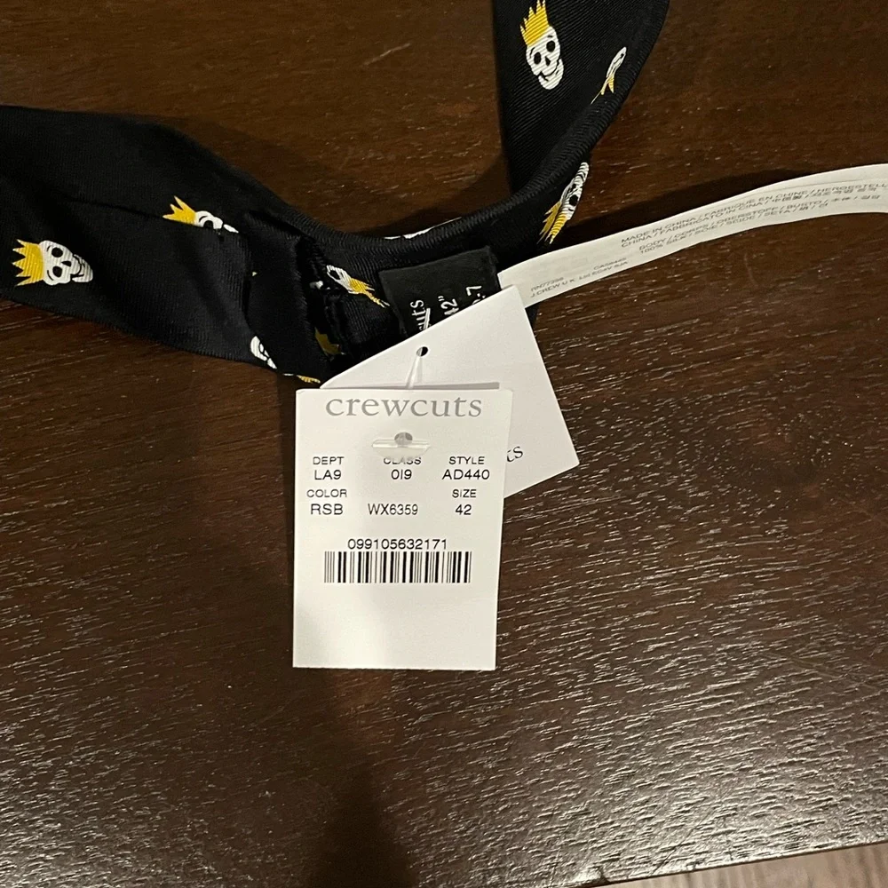 NEW Crewcuts Silk crown skull Boy’s Tie